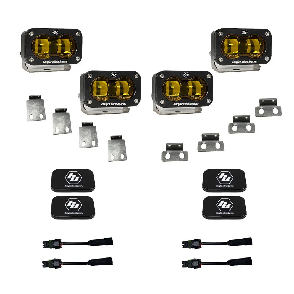 2021-2026 Ford Raptor S2 Sae Dual Fog Pocket Kit - Amber 1