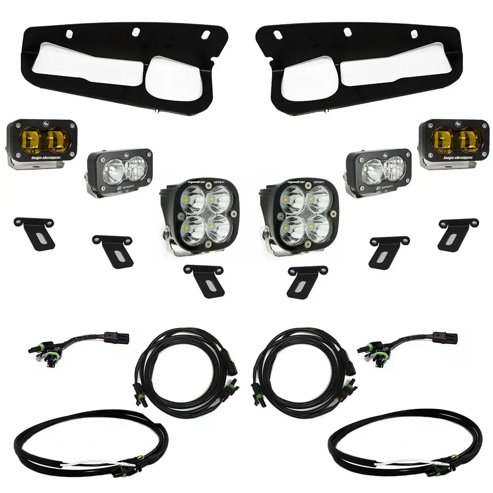 2021-2026 Ford Bronco S2 Sae “Sportsmen” Fog Pocket Light Kit - Amber - Upfitter Wiring 1