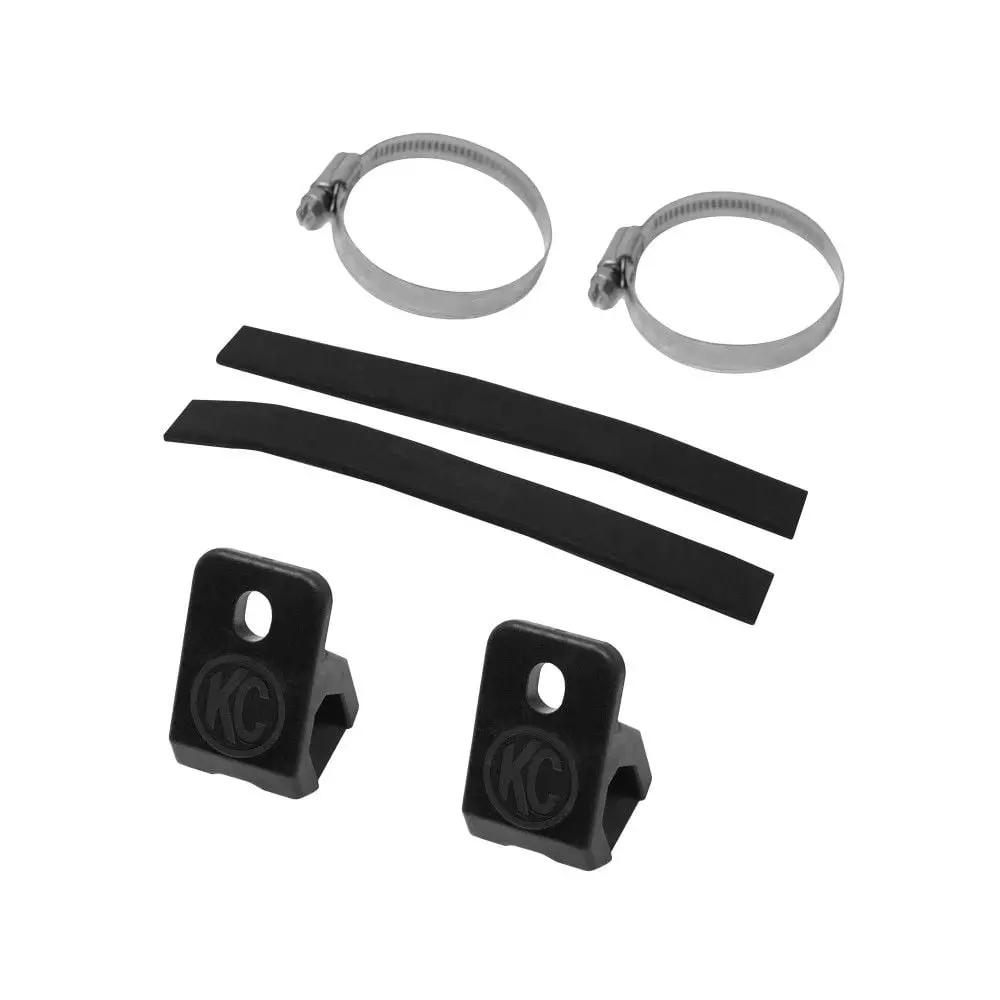 Kc Hilites Bracket Set - Tube Clamp Light Mount - Kc Mtz 40° - Rubber Sleeve - Pair - 1.5" - 2.0" 1