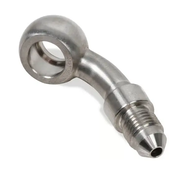 Earl's Banjo Adapter - Long Style 3 An Male To 3/8" Or 10Mm - 45 Degree - Long Style - Stainless Steel 1
