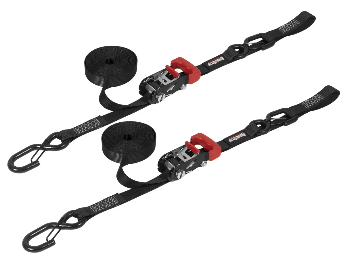 Ratchet 1 In. X 15 Ft. Tie Down W/ Snap 'S' Hooks And Soft Tie 1
