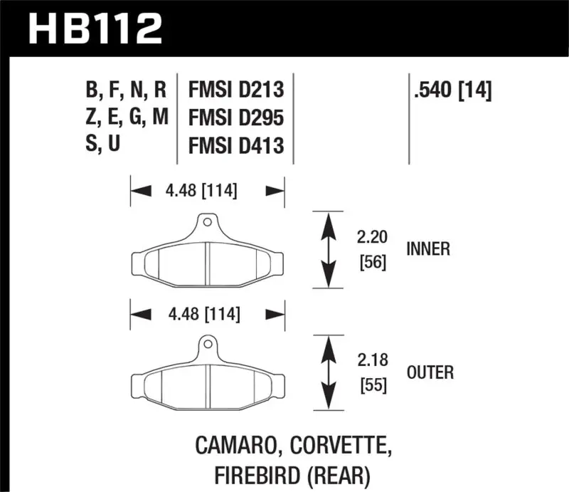Hawk Dtc-60 Race Rear Brake Pads – Compatible With 1985–1997 Chevrolet Camaro (Rear Disc) And 1984–1996 Corvette 1