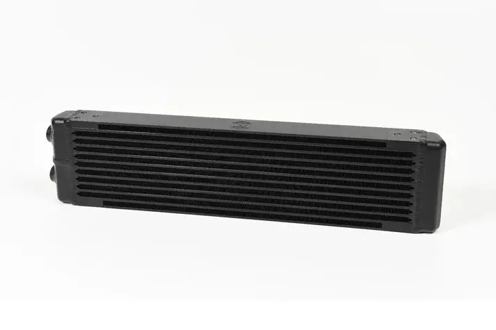 Universal Dual-Pass Oil Cooler / Iroc Porsche / M22x1.5 / 24L X 5.75H X 2.16W 1