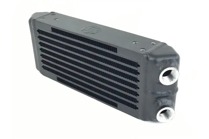 Universal Dual-Pass Oil Cooler - M22 X 1.5 Connections - 13L X 4.75H X 2.16W 1