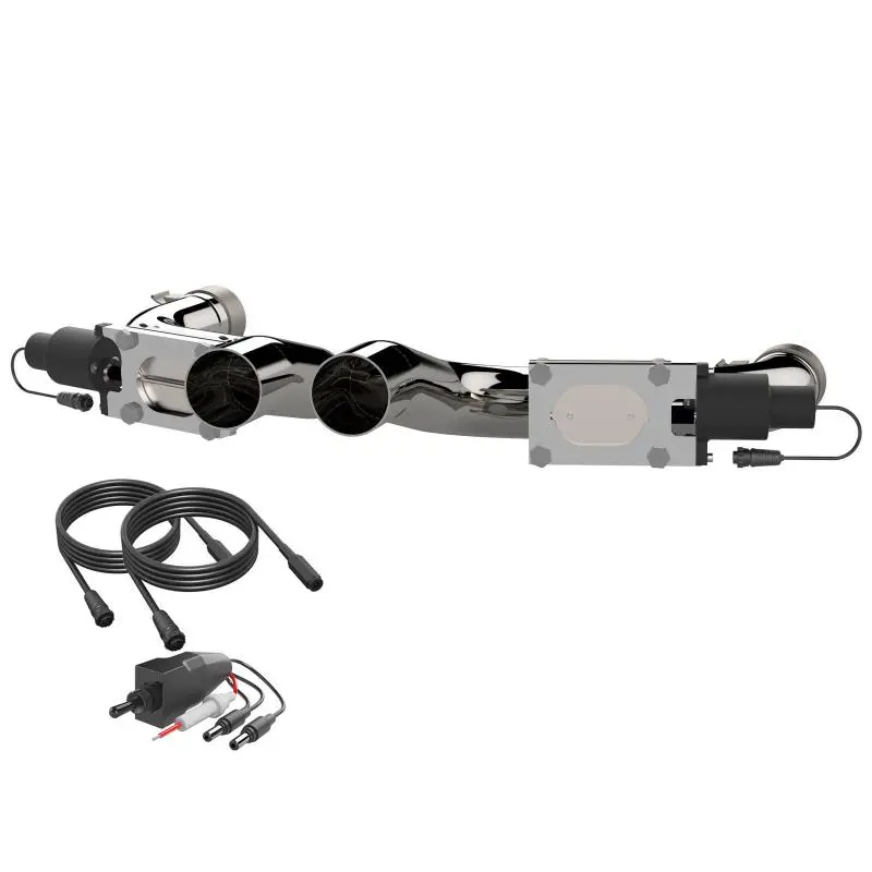 Qtp Aggressor Dual Mid-Pipe Cutout System – Stainless Steel, Fits 2015–2019 Dodge Challenger/Charger 6.2L & 6.4L Hemi 1