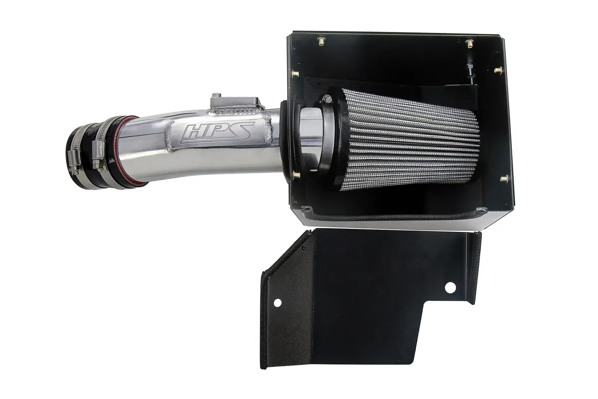 Hps Performance Air Intake Kit With Heat Shield, Polished, 827-406P 2
