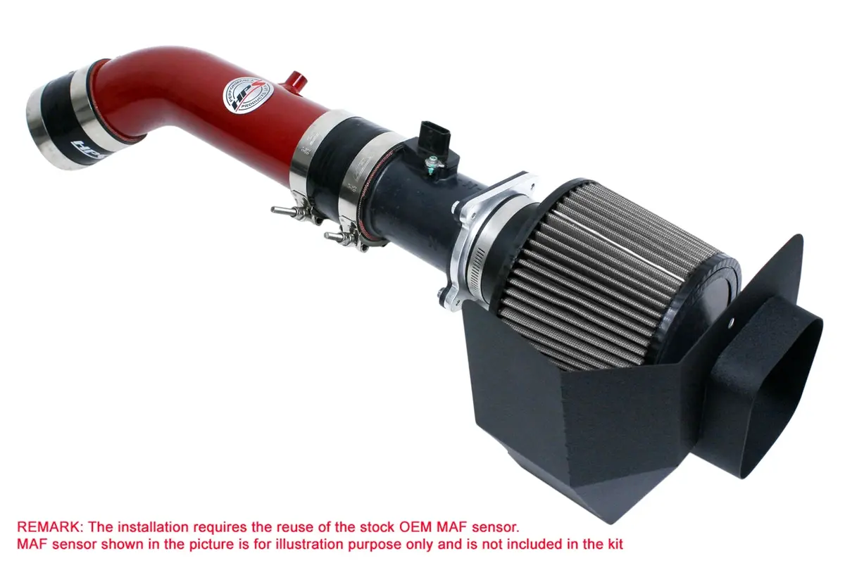 Hps Performance Air Intake Kit With Heat Shield, Red, 827-520R 1
