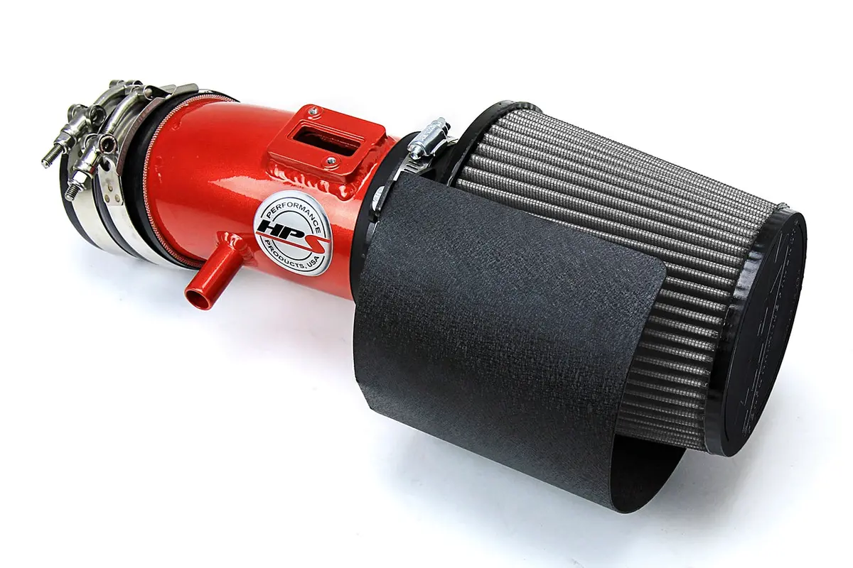 Hps Performance Air Intake Kit With Heat Shield, Red, 827-533R 1