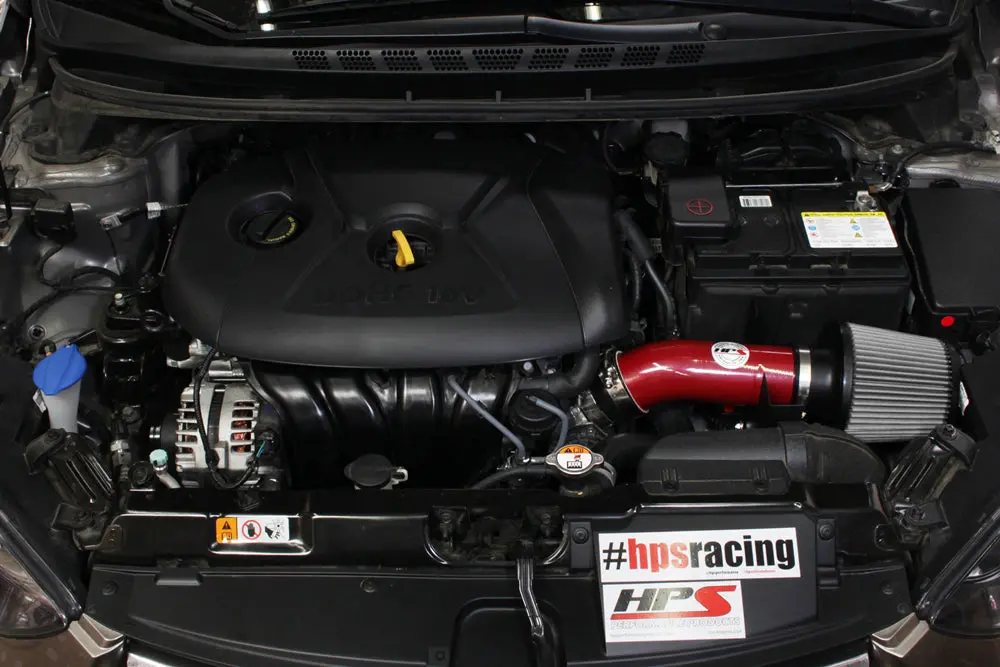 Hps Performance Air Intake Kit With Heat Shield, Red, 827-538R 2