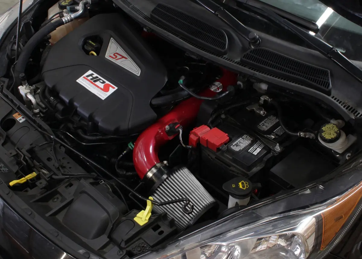 Hps Performance Air Intake Kit With Heat Shield, Red, 827-553R 2