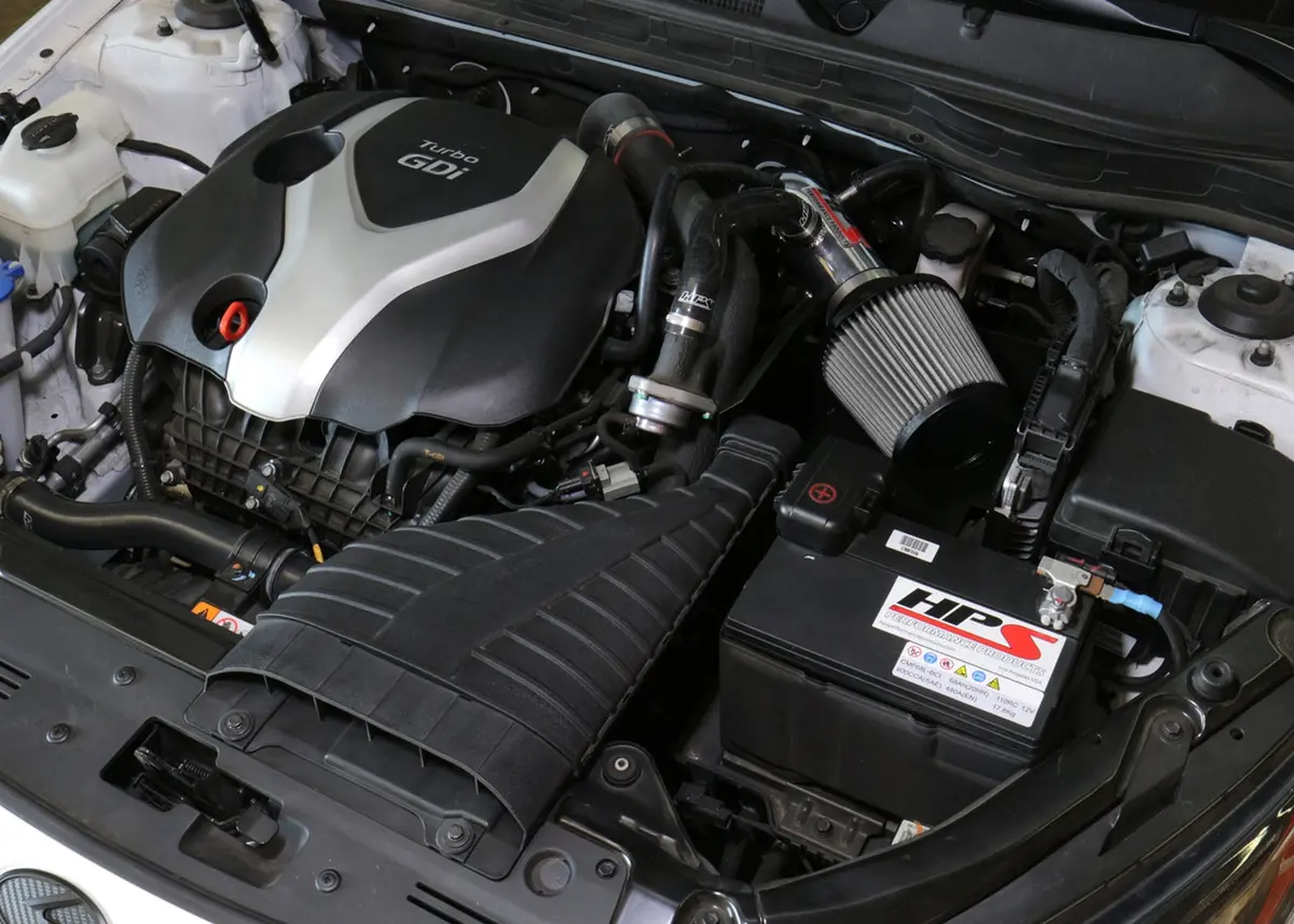 Hps Performance Air Intake Kit With Heat Shield, Polished, 827-587P 2