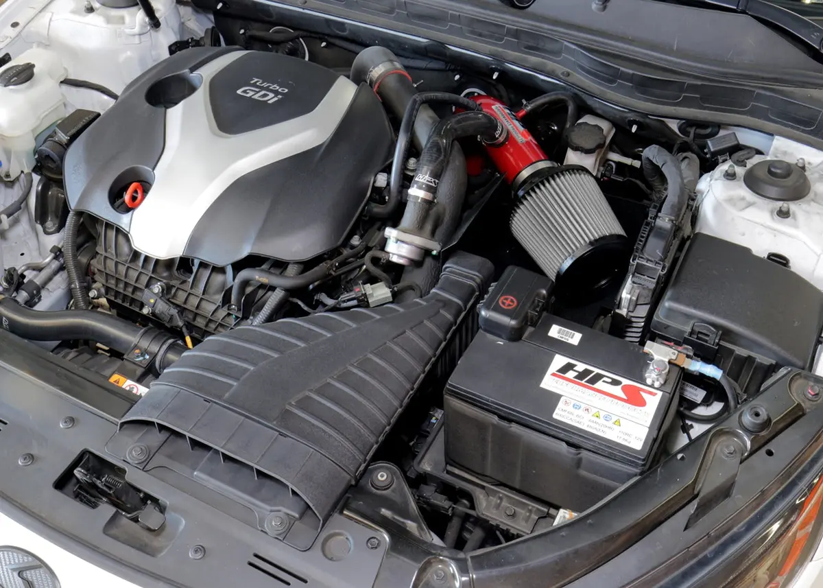 Hps Performance Air Intake Kit With Heat Shield, Red, 827-587R 2