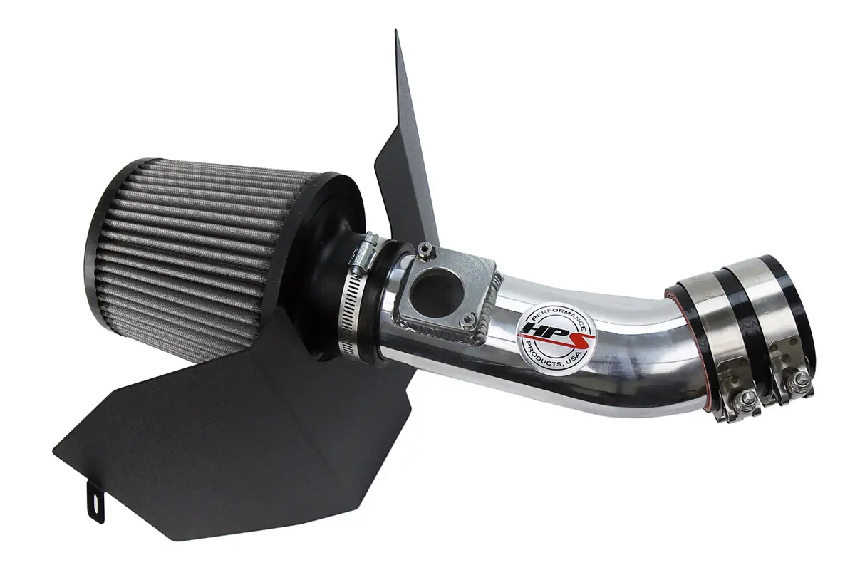Hps Performance Air Intake Kit With Heat Shield, Polished, 827-606P 1