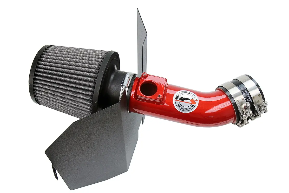 Hps Performance Air Intake Kit With Heat Shield, Red, 827-606R 1