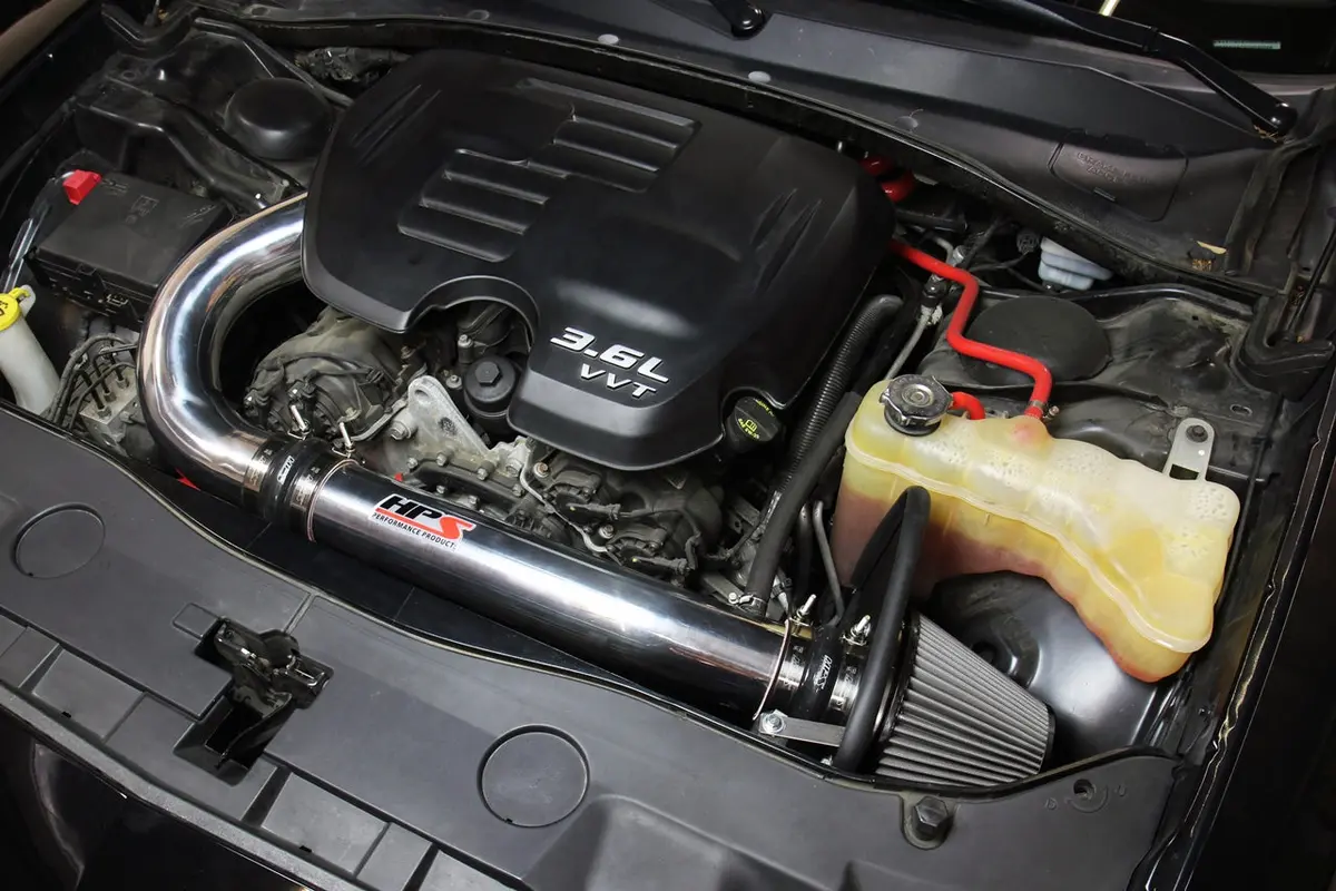 Hps Performance Air Intake Kit With Heat Shield, Polished, 827-624P 2