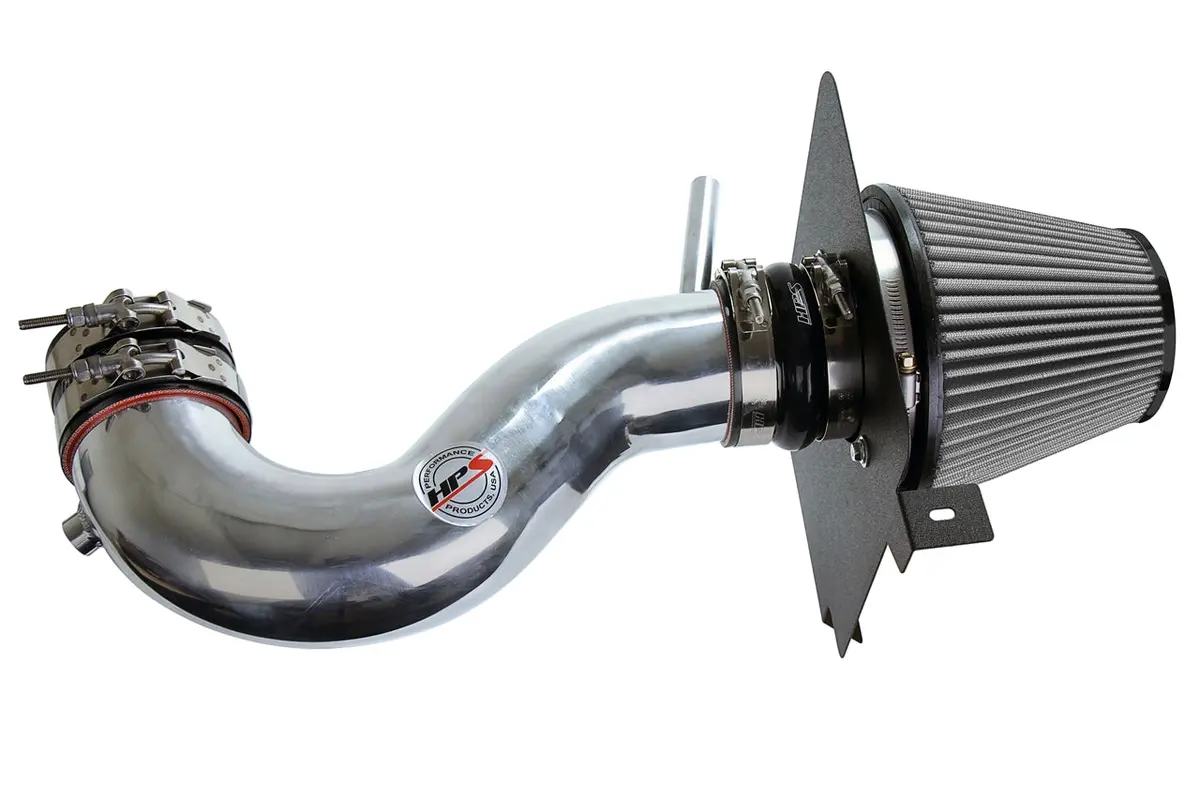 Hps Performance Air Intake Kit With Heat Shield, Polished, 827-627P 1