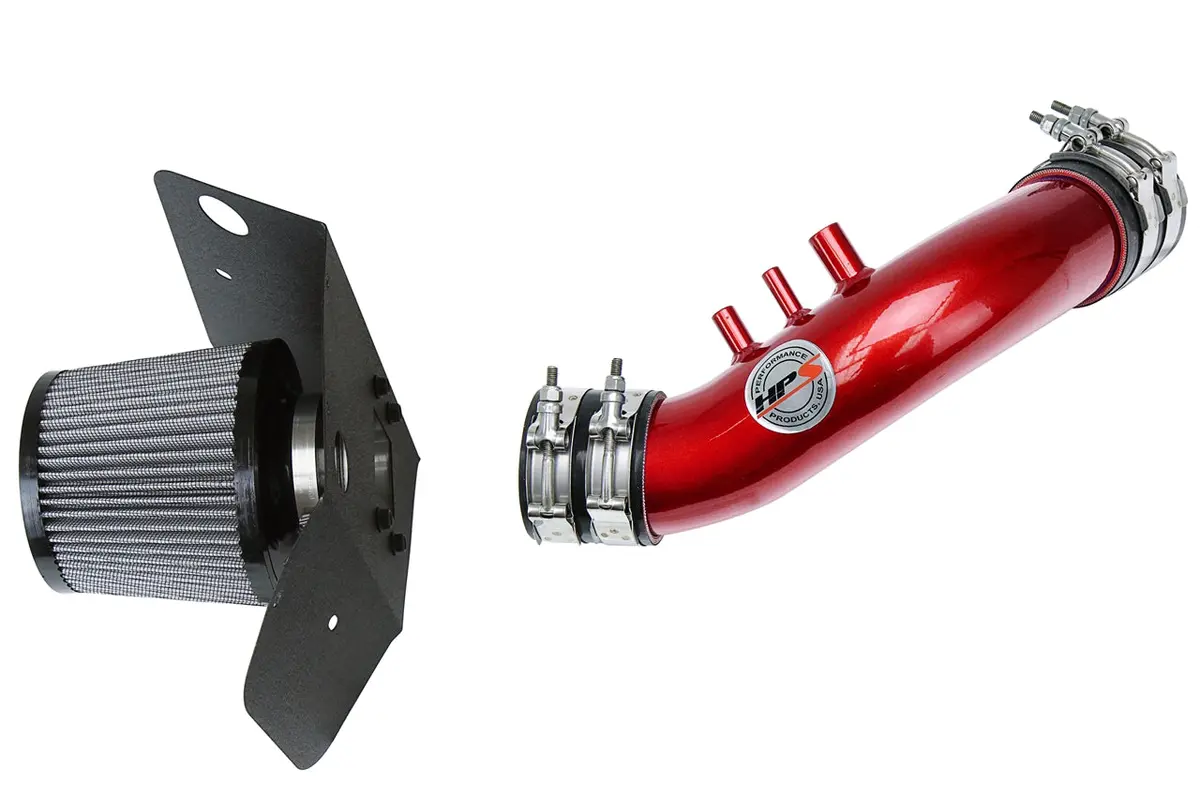 Hps Performance Air Intake Kit With Heat Shield, Red, 827-636R 1