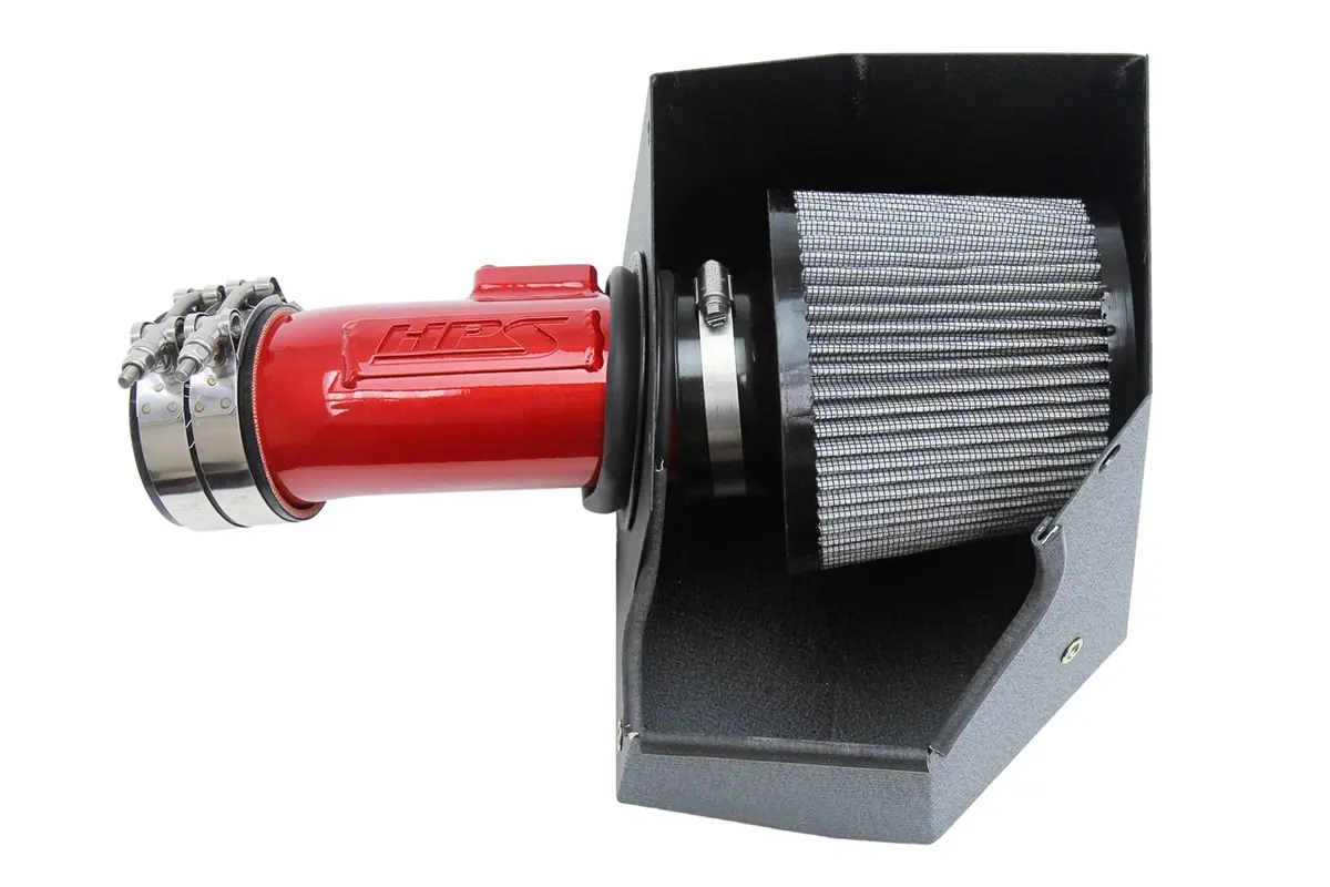 Hps Performance Air Intake Kit With Heat Shield, Red, 827-656R 1