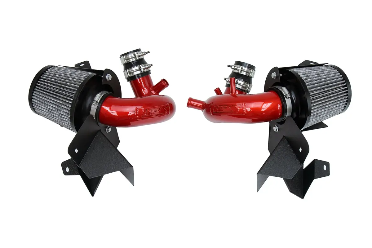 Hps Performance Air Intake Kit With Heat Shield, Red, 827-672R 1