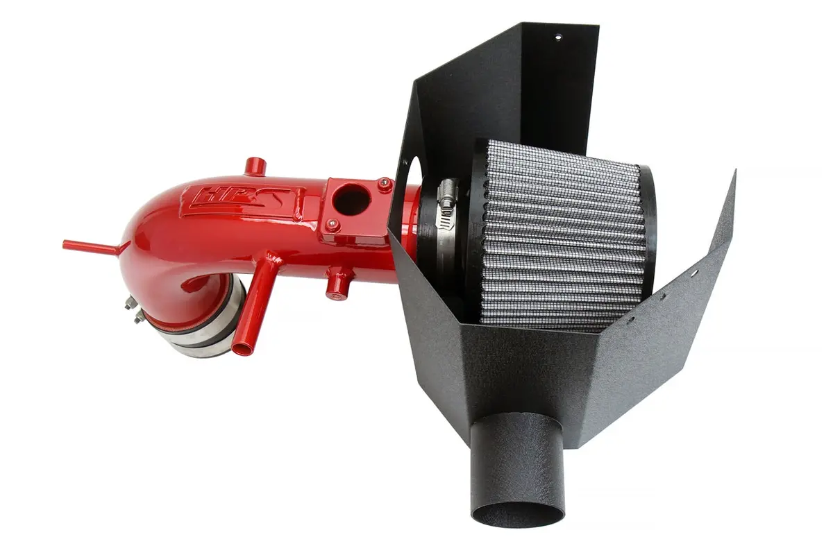 Hps Performance Air Intake Kit With Heat Shield, Red, 827-691R 1