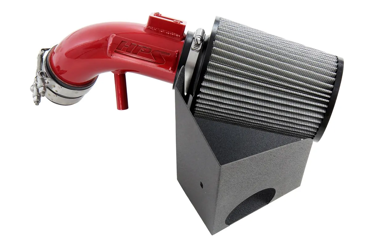 Hps Performance Air Intake Kit With Heat Shield, Red, 827-694R 1