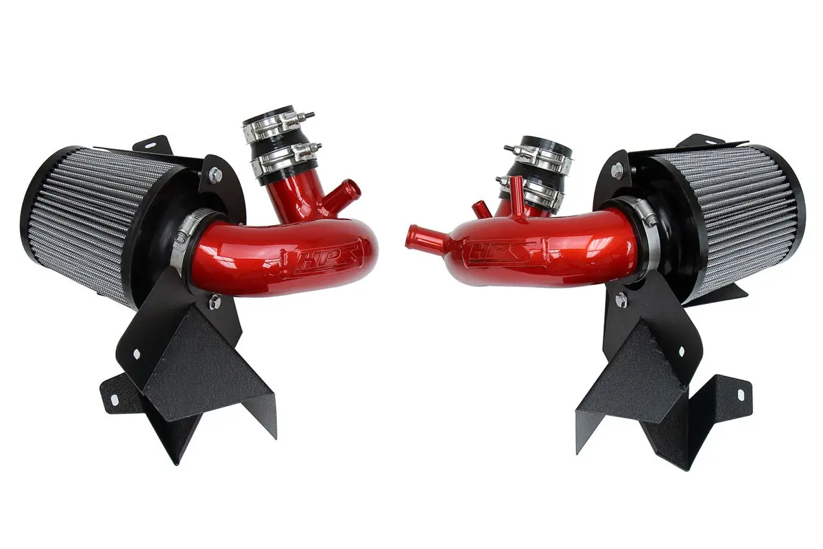 Hps Performance Air Intake Kit With Heat Shield, Red, 827-703R 1