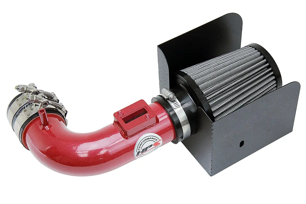Hps Performance Air Intake Kit With Heat Shield, Red, 827-704R 1