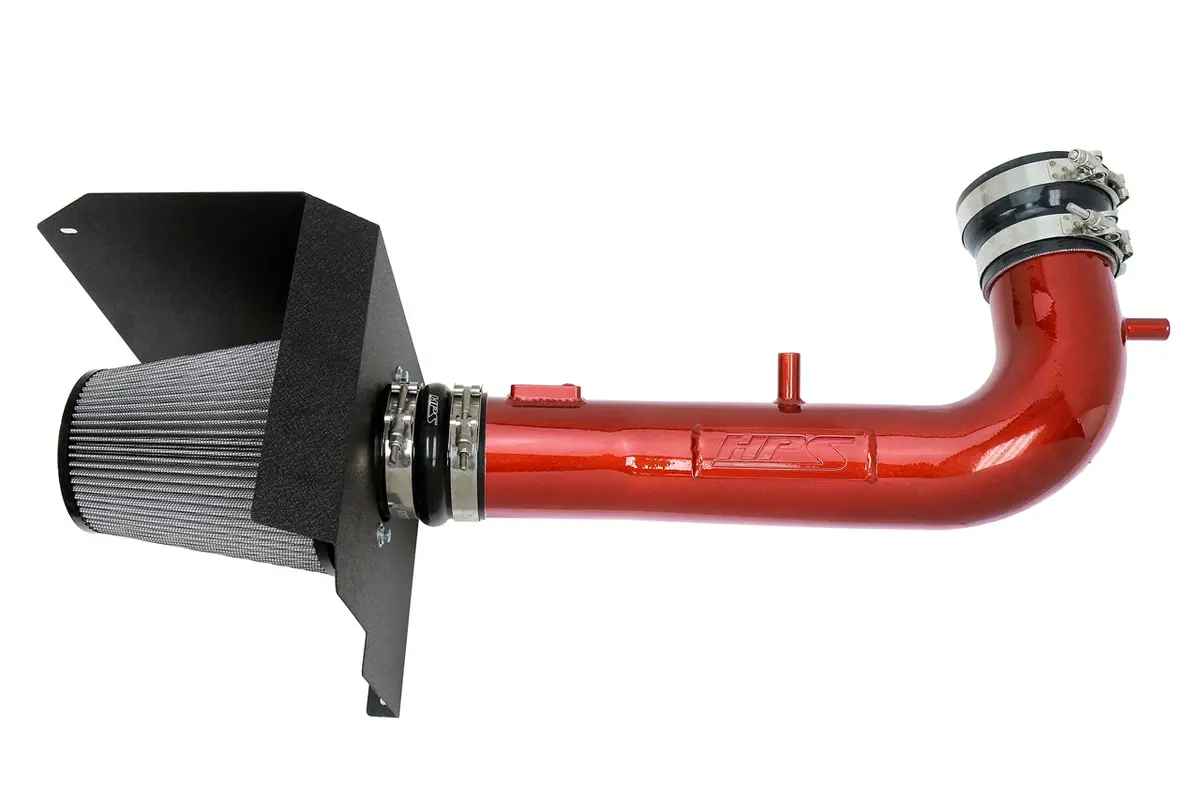 Hps Performance Air Intake Kit With Heat Shield, Red, 827-707R 1