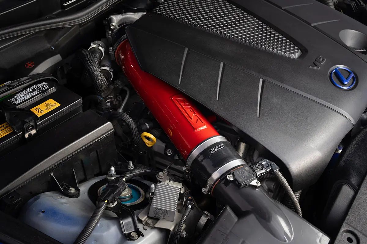 Hps Performance Air Intake Tube With Drop In Air Filter, Red, 827-710R 1