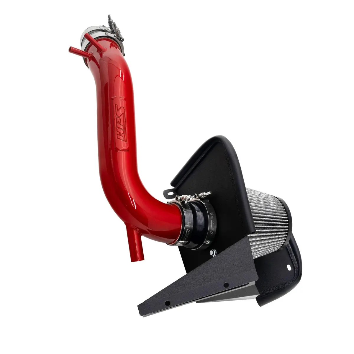 Hps Performance Air Intake Kit With Heat Shield, Red, 827-713R 1
