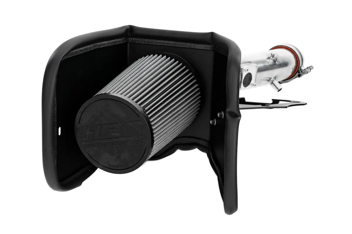 Hps Performance Air Intake Kit With Heat Shield, Polished, 827-718P 2