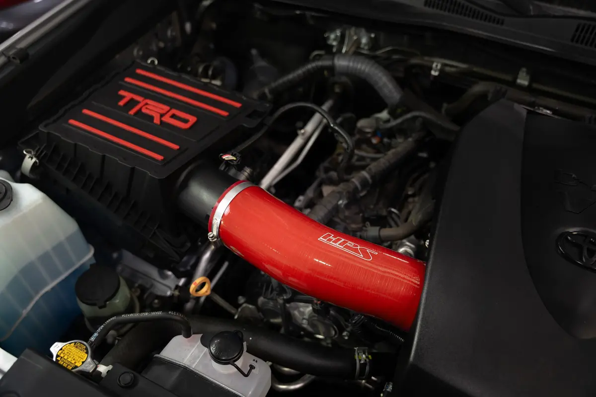 Hps Performance Silicone Air Intake Kit With Drop In Air Filter, Red, 827-723R 2