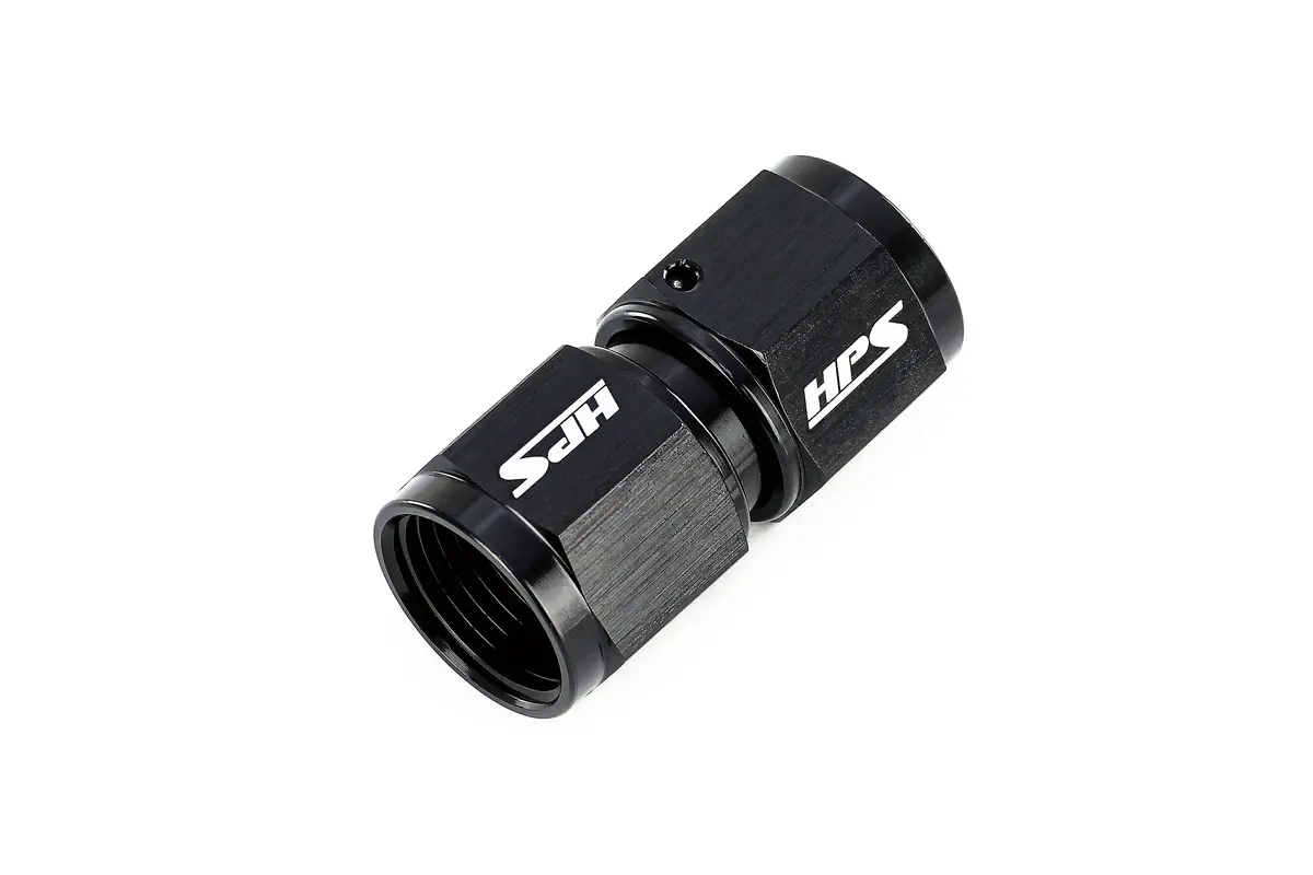Hps Performance Straight An -4 Female To Female Swivel Coupling Adapter, Aluminum, Black 2