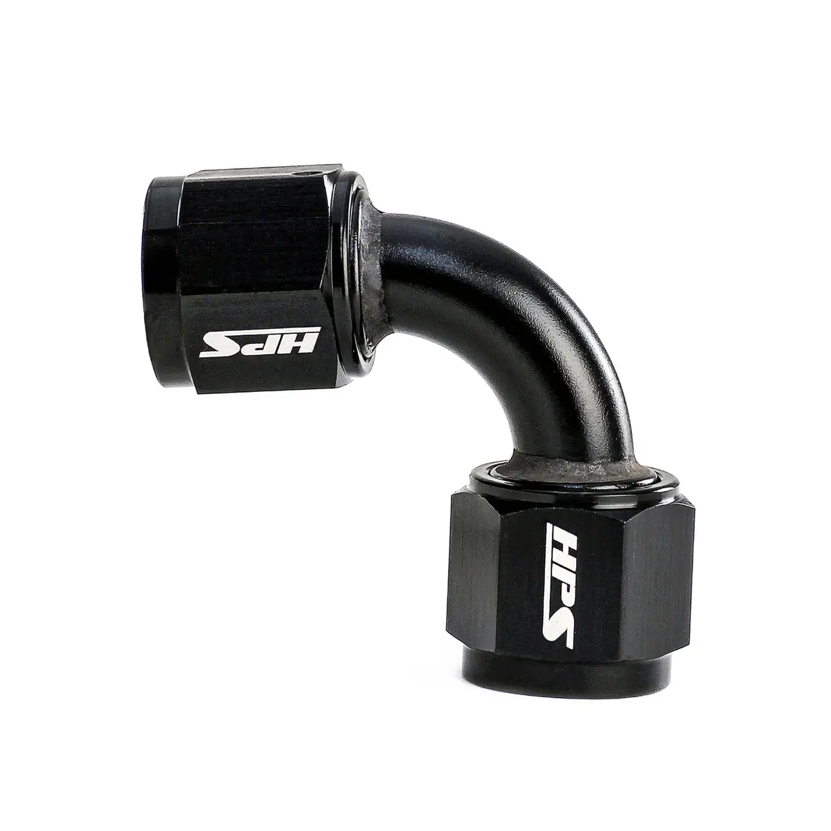 Hps Performance 90 Degree An -8 Female To Female Swivel Coupling Adapter, Aluminum, Black 1
