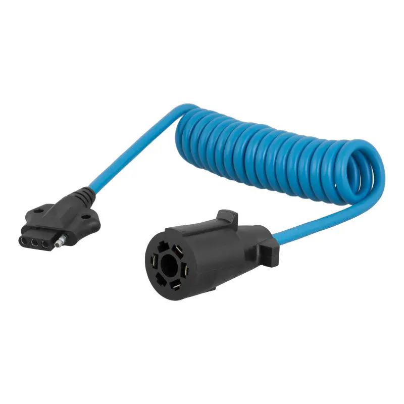 Curt 5-Foot 7-Way To 4-Way Trailer Wiring Adapter – Rv Blade To Flat Connector Harness 1