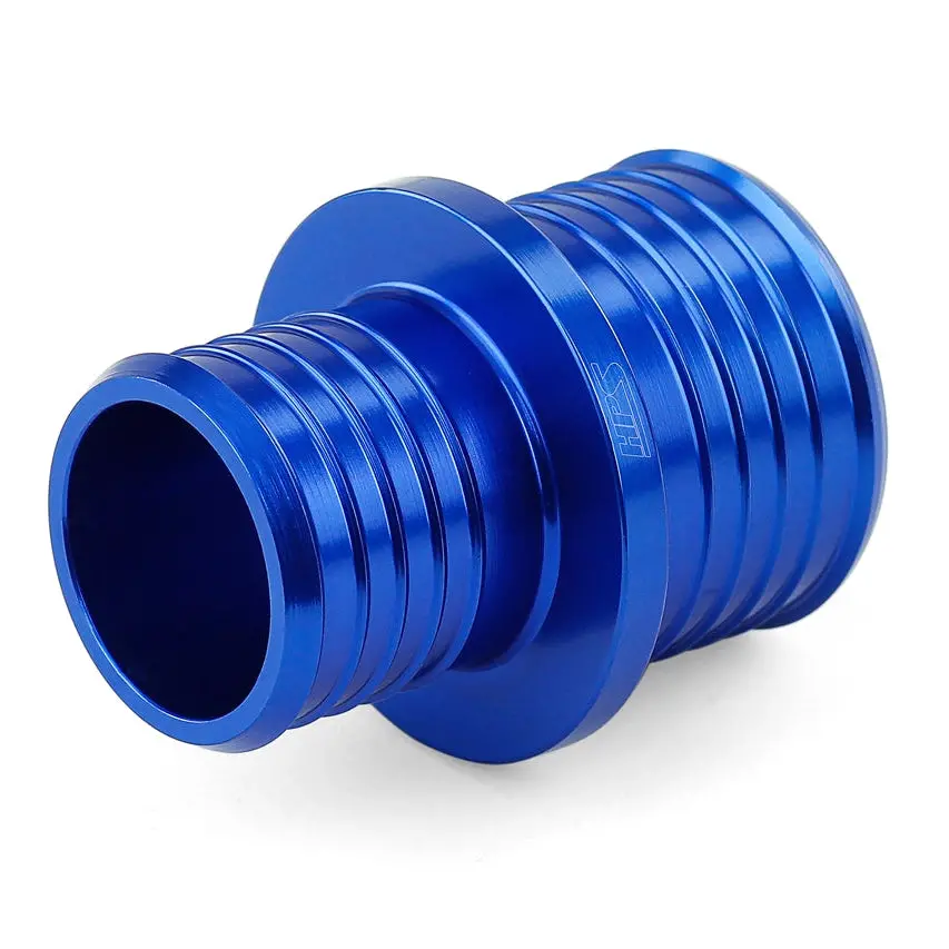 Hps 5/8" - 3/4" (16Mm - 19Mm) Billet 6061 Aluminum Joiner Hose Union Connector, Blue 1