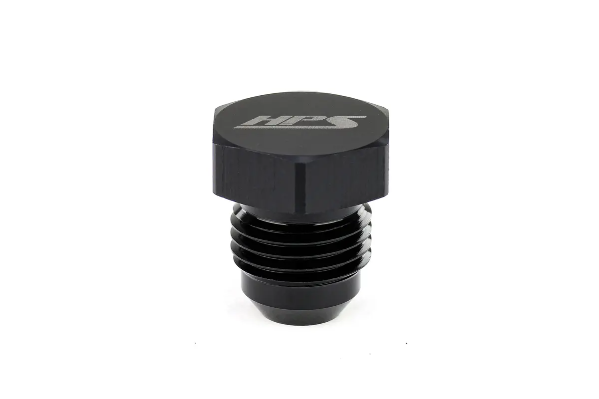 Hps Performance -12 An Fittings Plug, An Male 37 Degree Flare, Aluminum, Black 2