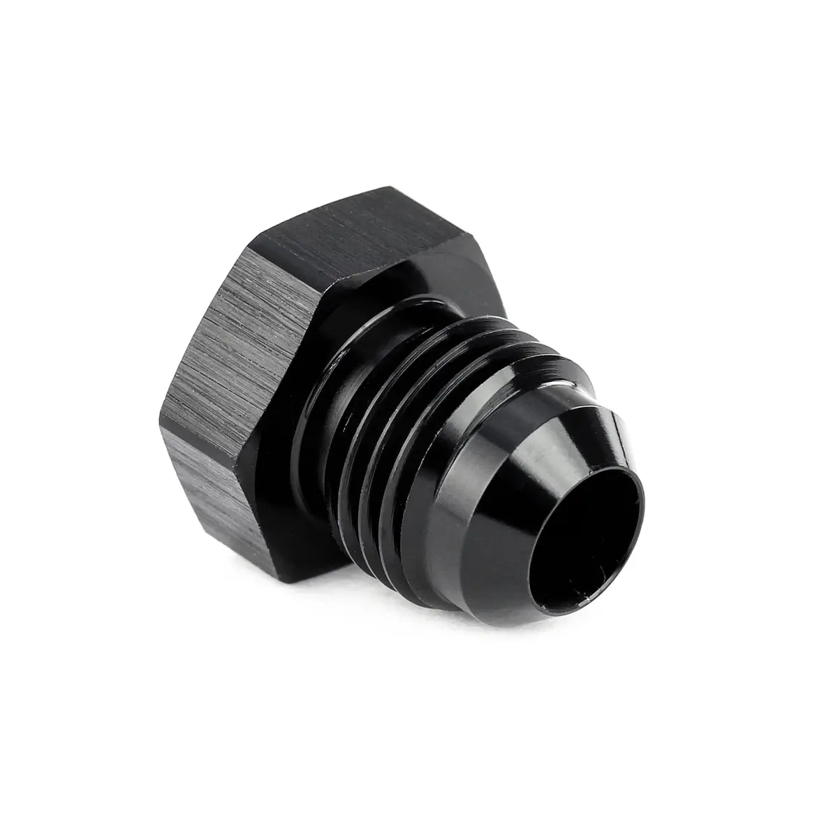 Hps Performance -3 An Fittings Plug, An Male 37 Degree Flare, Aluminum, Black 1