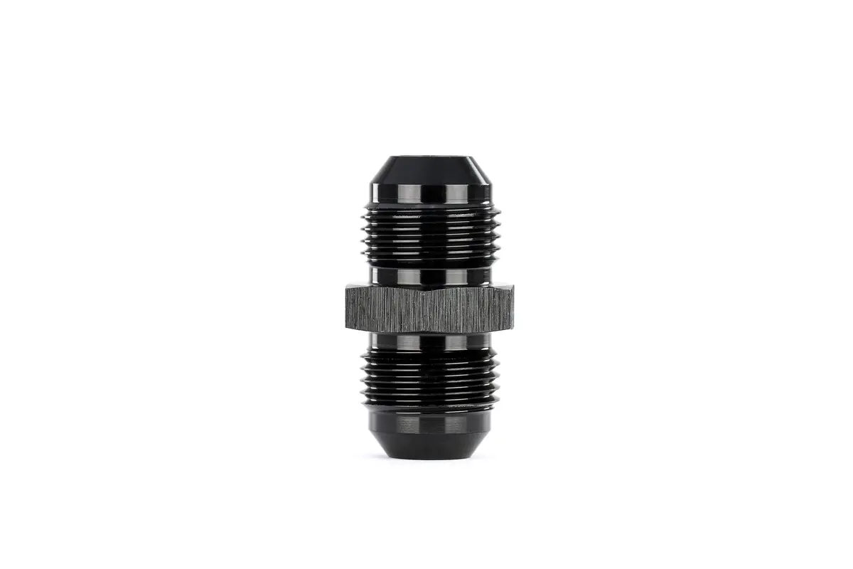 Hps Performance Straight -6 An Male To Male Union Adapter, Aluminum, Black 2