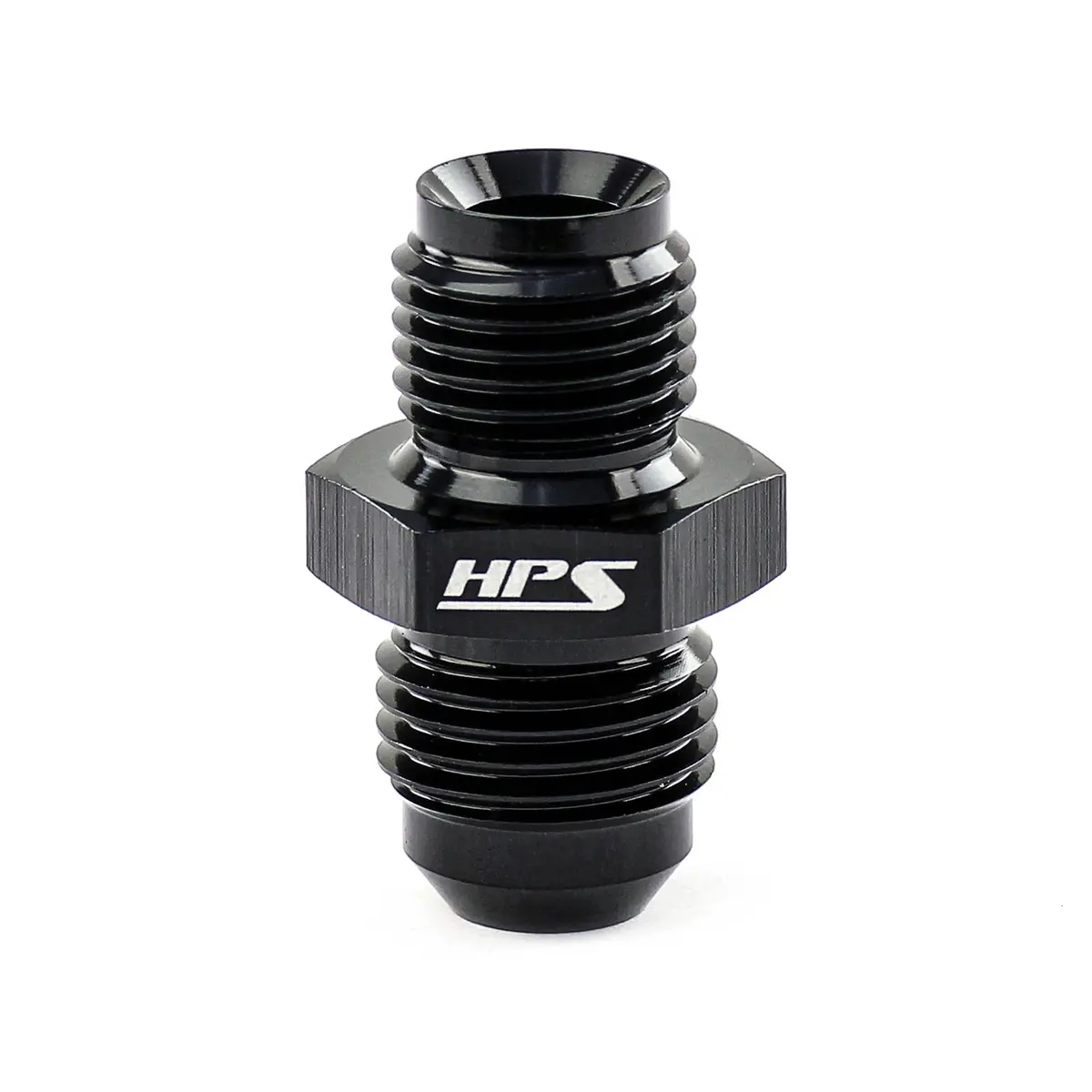 Hps Performance Straight An Flare -4 To M12 X 1.5 Metric Adapter, Aluminum, Black 1