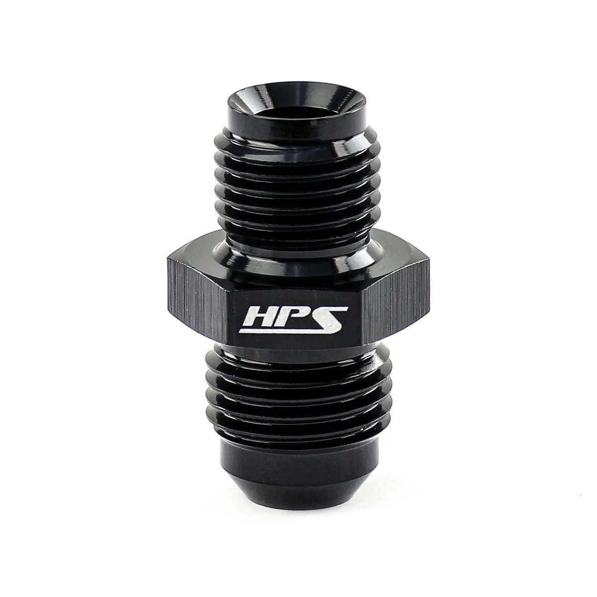Hps Performance Straight An Flare -6 To M14 X 1.5 Metric Adapter, Aluminum, Black 1