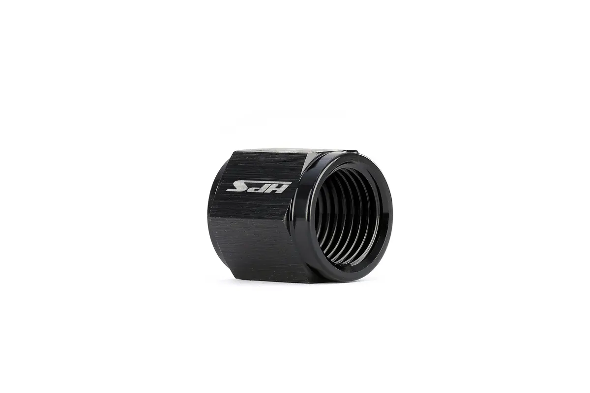 Hps Performance -10 Hard Line An Tube Nut, Aluminum, Black 2