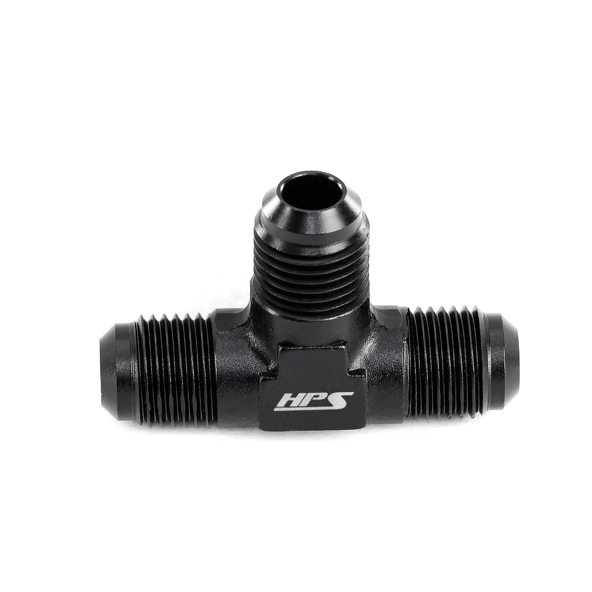 Hps Performance -4 An Male To Male 3-Way Tee Adapter, Aluminum, Black 1