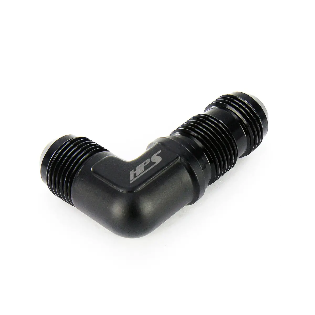 Hps Performance 90 Degree -10 An Male To Male Bulkhead Adapter, Aluminum, Black 1