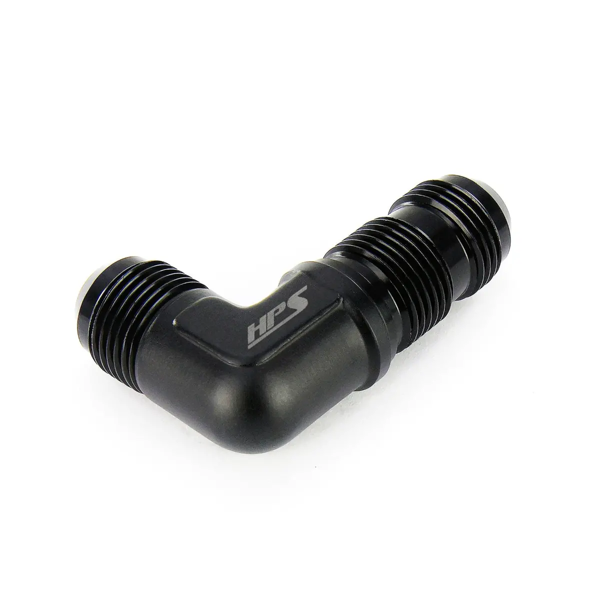 Hps Performance 90 Degree -3 An Male To Male Bulkhead Adapter, Aluminum, Black 1