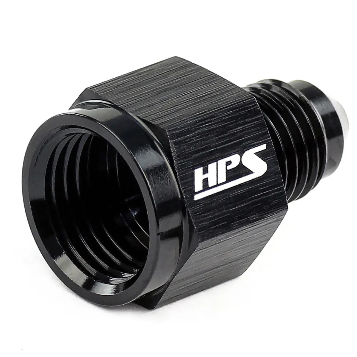 Hps Performance An -12 Female To An -10 Male Reducer Adapter, Aluminum, Black 1