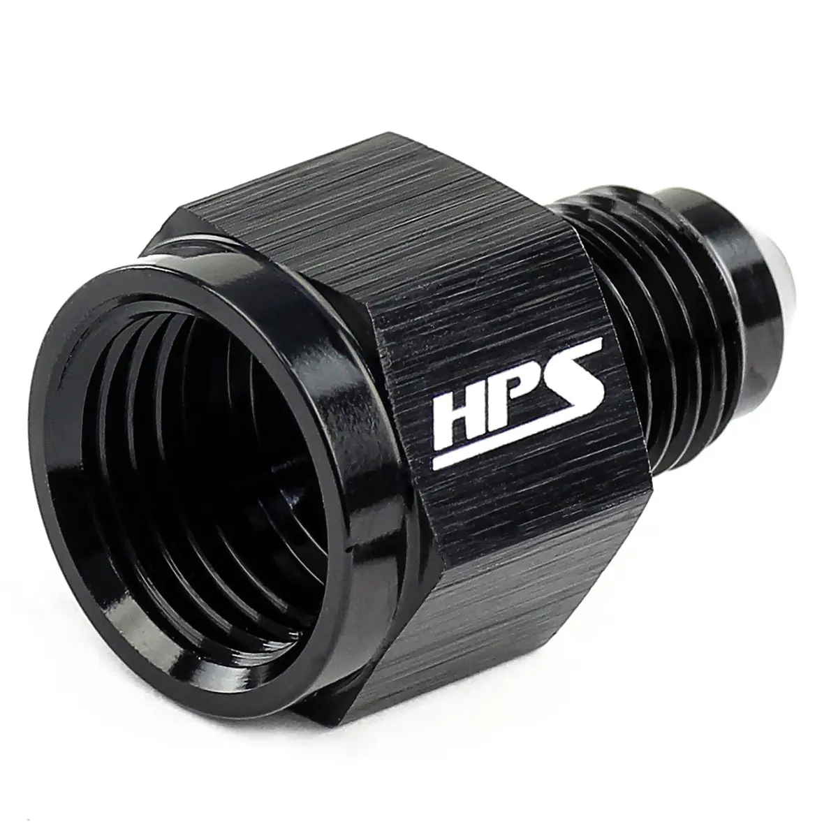 Hps Performance An -12 Female To An -6 Male Reducer Adapter, Aluminum, Black 1