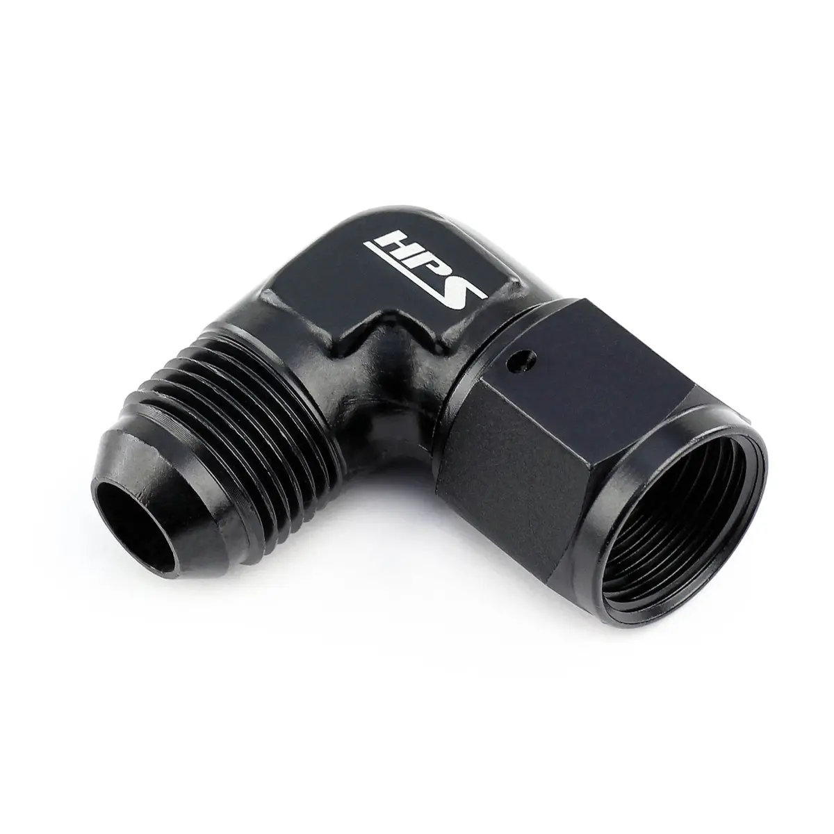 Hps Performance 90 Degree An -6 Male To Female Swivel Adapter, Aluminum, Black 1