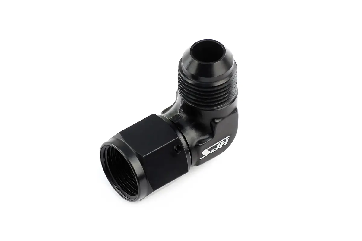 Hps Performance 90 Degree An -4 Male To Female Swivel Adapter, Aluminum, Black 2