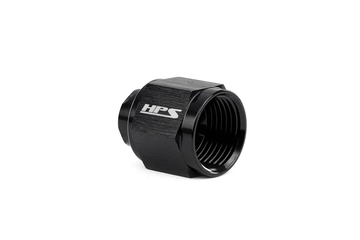 Hps Performance An -10 Flare Female Cap, Aluminum, Black 2